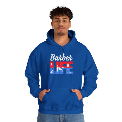 Hooded Sweatshirt Barber Life Design