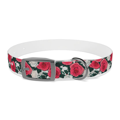 Dog Collar Red Rose Garden Design