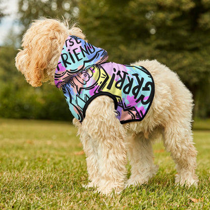 Graffiti Pet Hoodie in Bright Colors