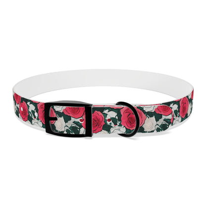 Dog Collar Red Rose Garden Design