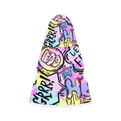 Graffiti Pet Hoodie in Bright Colors