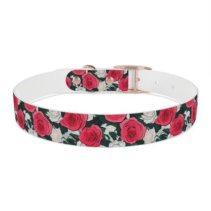 Dog Collar Red Rose Garden Design