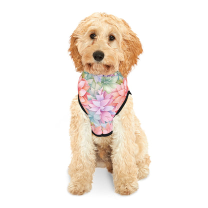 Rainbow Pet Hoodie with Dahlia Design