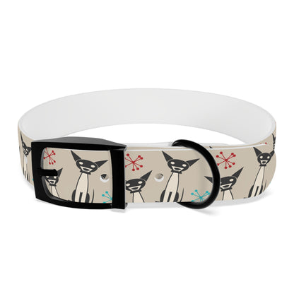 Collar Bandana Dog Collar with Atomic, Cat, Beige Design