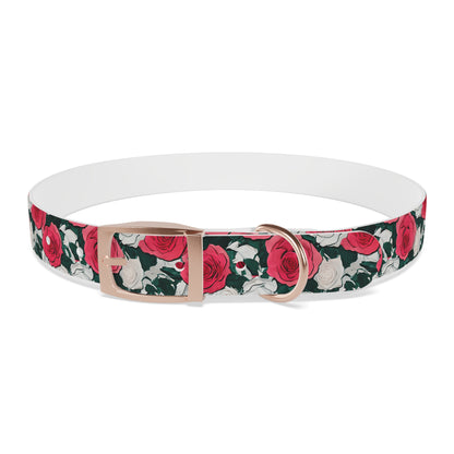 Dog Collar Red Rose Garden Design