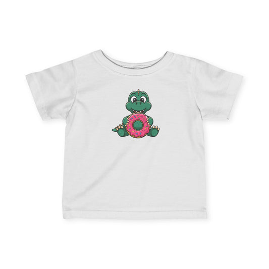 Baby Tee - Donut T-Rex Design - Cute and Playful Gift for Dinosaur Lovers