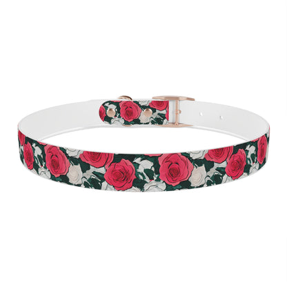 Dog Collar Red Rose Garden Design