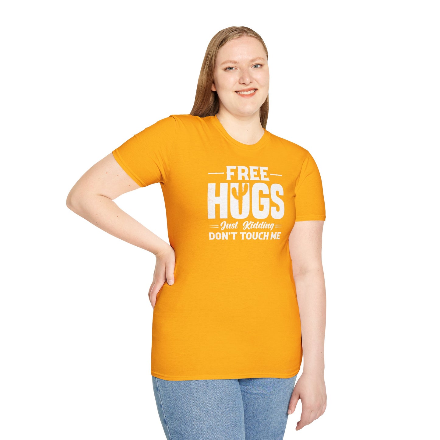 Graphic Tee Free Hugs Don’t Touch Me Unisex Softstyle T-Shirt