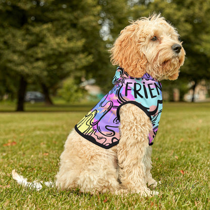 Graffiti Pet Hoodie in Bright Colors